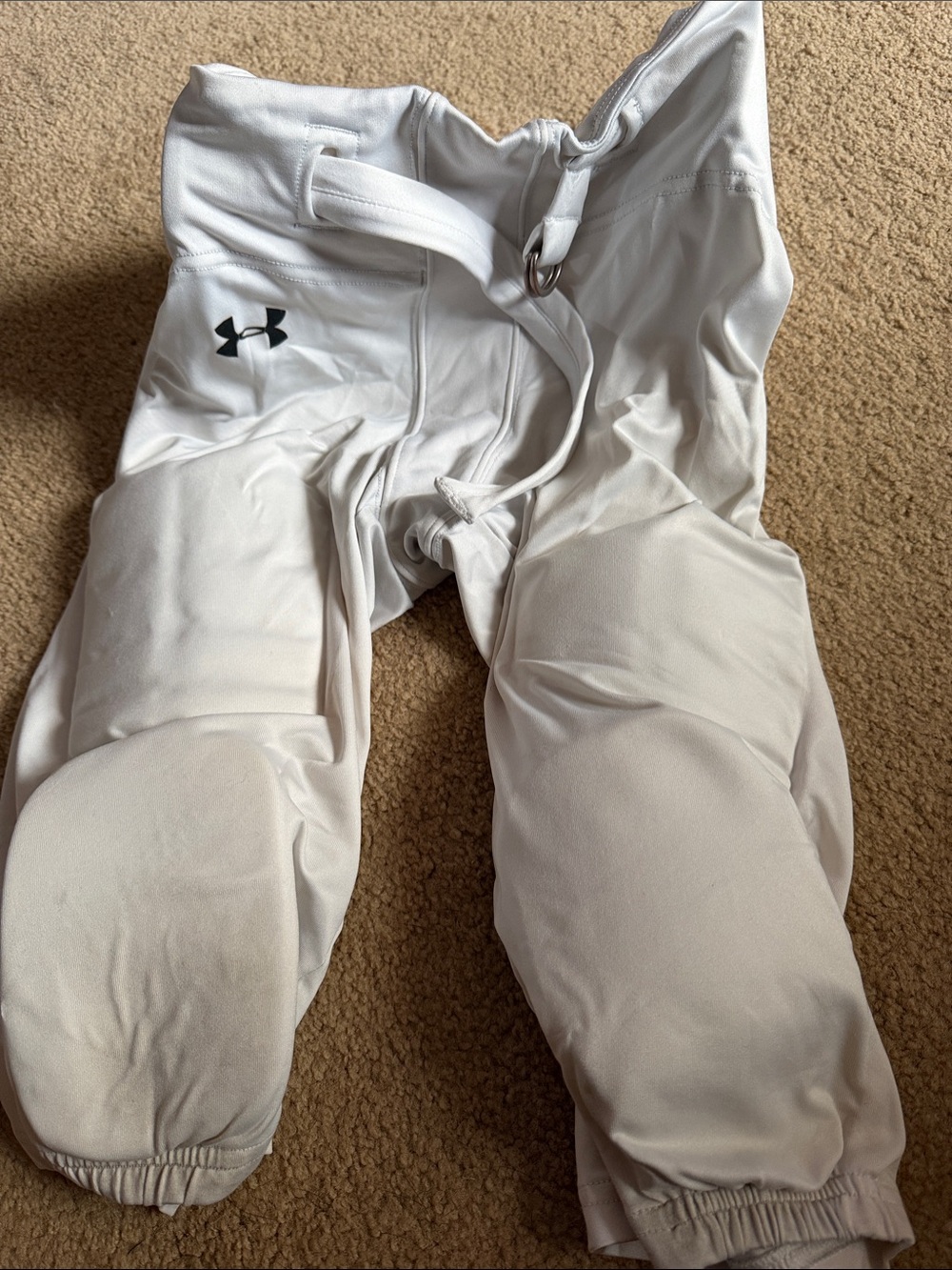 Under Armour White Kids Athletic Football  Pants